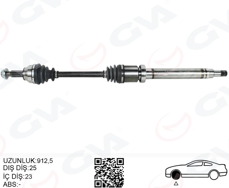 Ön Aks Komple Sağ Ford Courier 1.5 1.6 Tcdi 14> 17