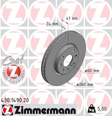 Ön Fren Aynası Corsa C-Combo C 01>11 Meriva A 03>10 Tigra 04>09 260x24x4dl Havali