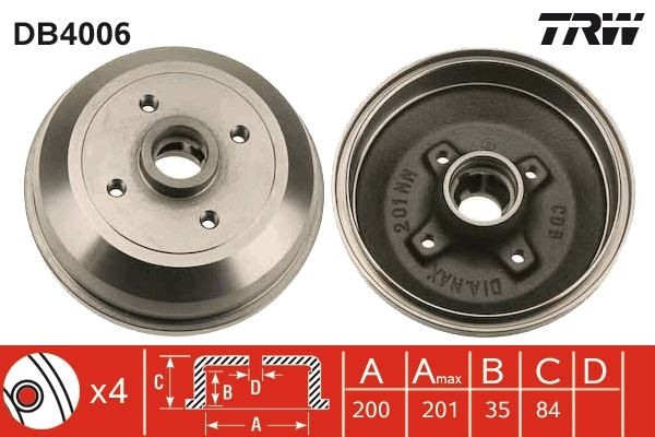 Arka Fren Kampanasi Corsa A 83-92-Corsa B-Tigra A 93-02 ABS Si̇z
