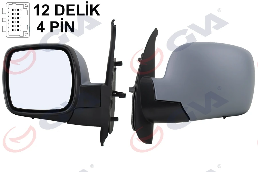 Dış Di̇ki̇z Aynası Sol Kangoo 08 Elektri̇kli̇ Isitmali Astarli Konveks 5 Fi̇ş Vm-6131ehpl