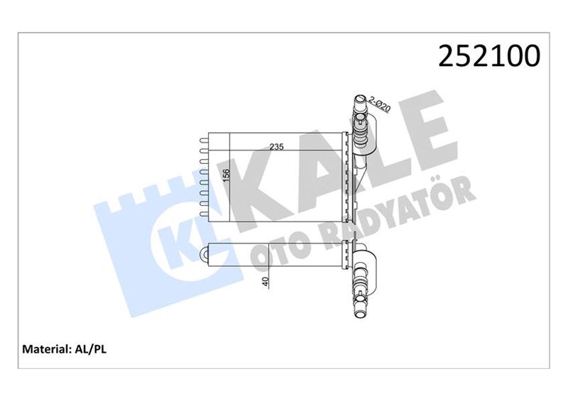 Kalori̇fer Radyatörü 2 Sira Al Pl Clio II-Kangoo 98 -