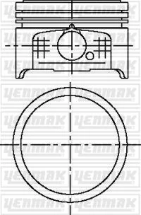 Motor Pi̇ston Segman Std P106-P206-P306-Partner-Berling 1.4 8v Tu3jp Boy:50mm Tepe:duz Tepe 75mm