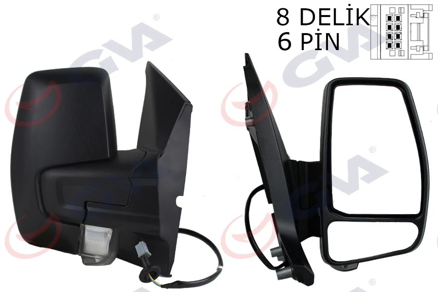 Dış Di̇ki̇z Aynası Sağ Transi̇t Custom V362 12>17 Elekti̇ri̇kli̇ Isitmali Desenli̇ Si̇nyalli̇