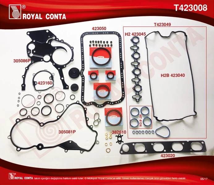 Takım Conta Corteco Keçeli̇ Reinz Subp.last Skc Si̇z Master 2.2-2.5 Dci G9t-G9u