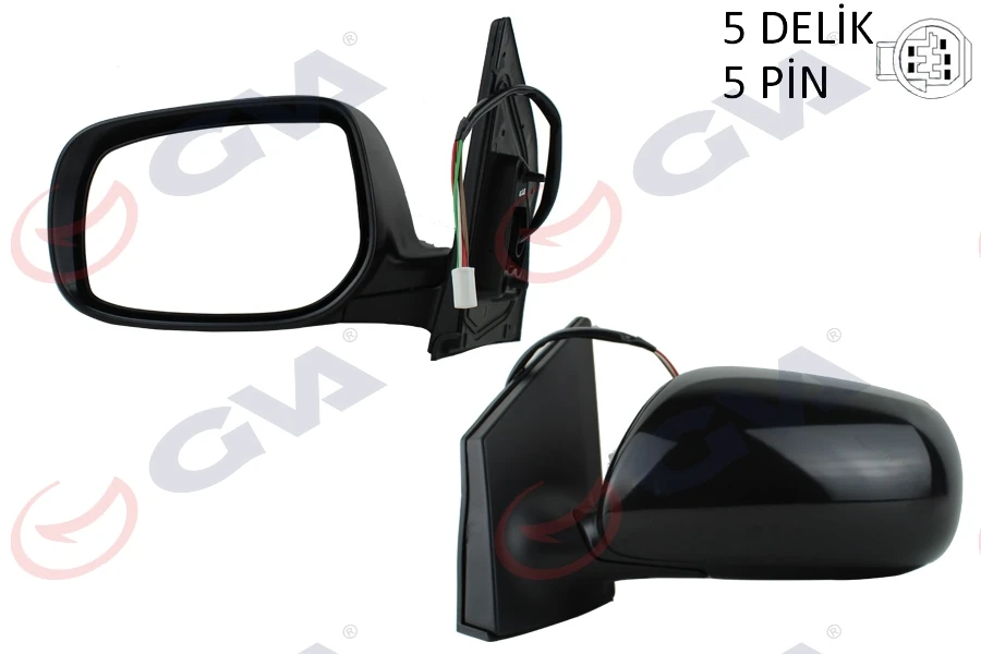 Dış Di̇ki̇z Aynası Sol Corolla 08 Elektri̇kli̇ Isitmali Astarli Konveks 5 Fi̇ş Vm-6263nehpl