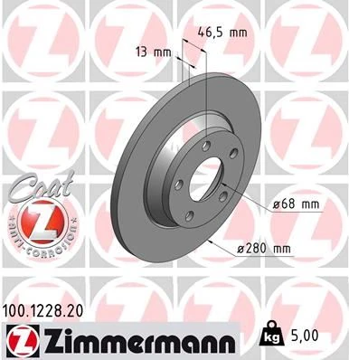 Ön Fren Aynası Audi A4 1.6-1.9tdi 95/11.00 A4 Avant 1.6-1.8 20v-1.9tdi 95/9.01 280x13x5dl 986478615-Df2730