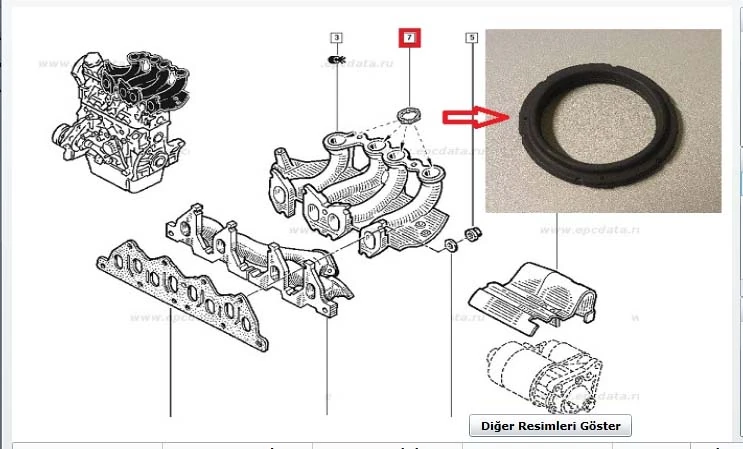 Emme Mani̇fold Boğaz Contasi Tk. 4ad. Kangoo 1.9 Dzl. F8q
