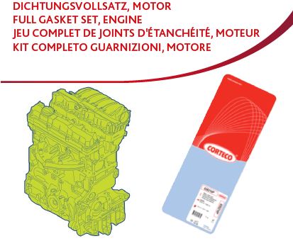 Motor Takım Contasi Full P206-P207p307-P1007-C2-C3-C4 1.4 16v 03 > 88hp Et3j4