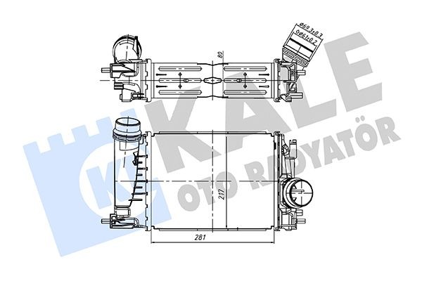 Turbo Radyatörü Renault Megane IV 15 Scenic IV 15 Kadjar 15 Captur I 13 Talisman 15 1.3tce Brazing 281x217x80
