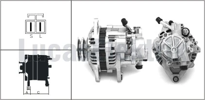 Alternatör Komple Mitsubishi L300 2.5l 4d56 8v P15 92-03 12v 65a Çi̇ft Kasnak-Vakumlu