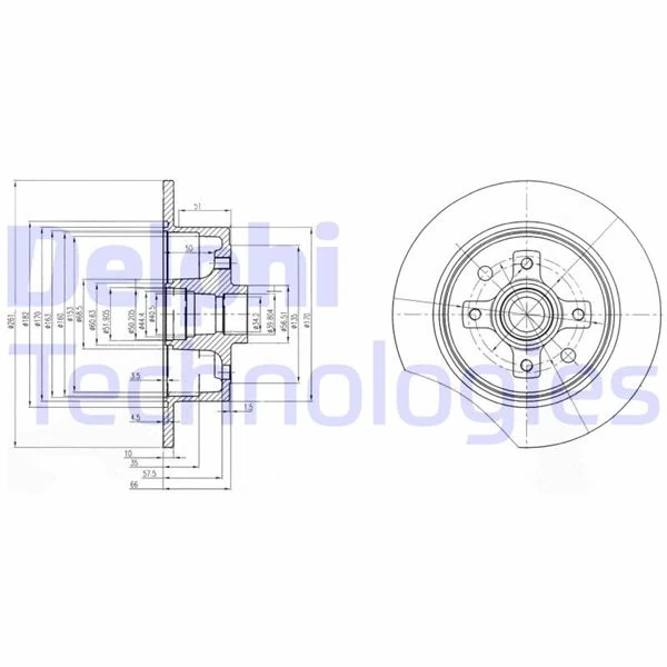 Arka Fren Aynası Takım Vectra A 88-11.95-Kadett E 87-91 261x10x4dl