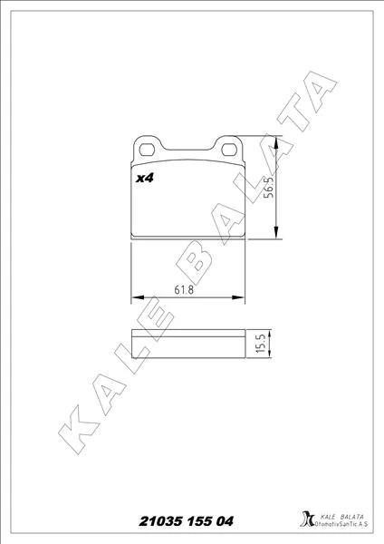 Fren Balatasi Arka Mercedes W114 W115 W116 W126 W123 W463