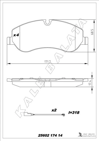 Ön Balata Ford Transit V363 14>-Transit Custom 2.2 Tdci 12> Kablolu