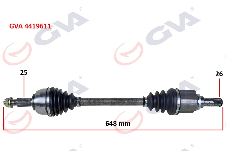 Komple Aks Sol Dacia Dokker 1.5 Dci 12-648mm