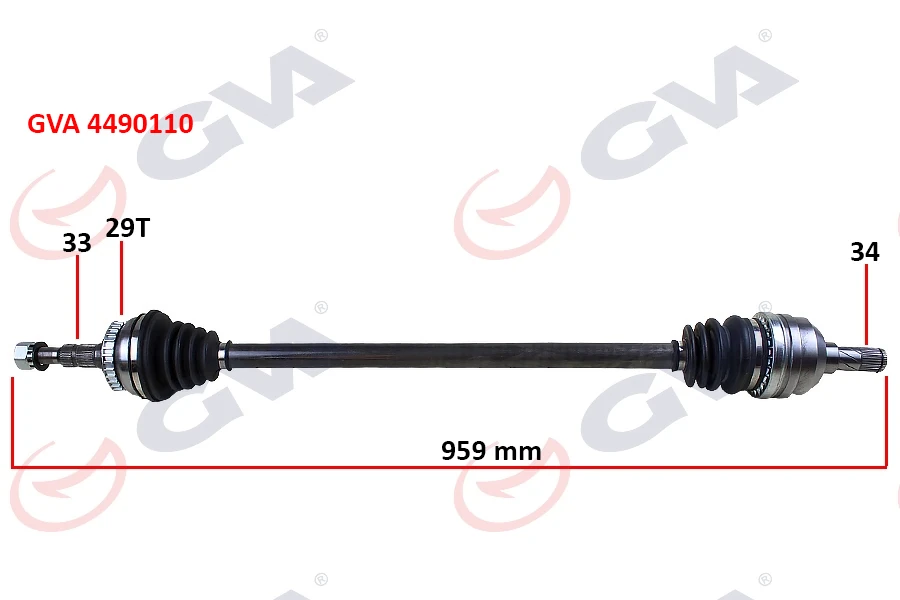 Komple Aks Sağ Vectra B 1.6i̇-1.8i̇-2.0i̇ 95-03 ABS Li̇ 29 Di̇ş 959mm
