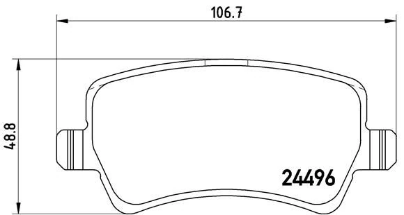 Arka Fren Balatasi S-Max 09 06 Galaxy III 06 Volvo S60 10 S80 06 V60-V70 06 Xc60 08 Xc70 06 Range Rover Evoque 11