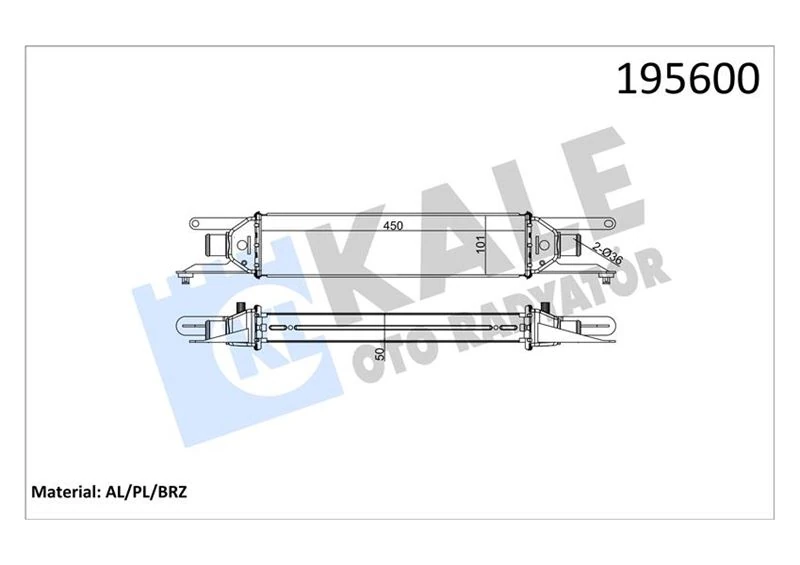 Turbo Radyatörü Intercooler Linea 1.3jtd 450x101x50 Al Al Si̇stem