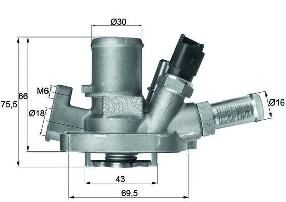 Termostat Musurlu 80 C Alfa Romeo Giulietta 10> Mi̇to 11> Fiat Egea 16> 500x 14> 500l 12> Jeep Renegade 14> Compass 17> Lancia Delta III 07>14 1.4 1.4tbı
