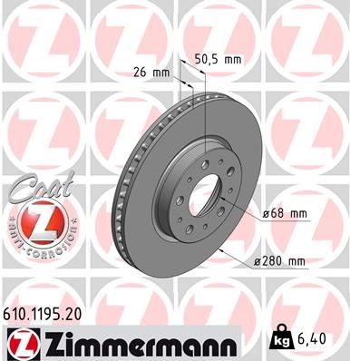 Ön Fren Aynası Volvo 850 91-97-S70-C70-V70-960-2.0-2.5-2.5 20v-2.5tdi 97 280x26x5dlxhavali 986478603-Df2671