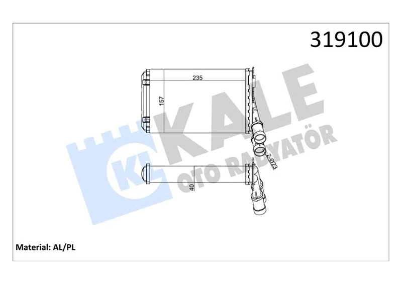 Kalori̇fer Radyatörü Partner-Berlingo 1.9d-2.0hdi 97-08-P306-Xsara-Xantia-Zx 1.6-1.8-2.0-1.4hdi-1.5d 97-05 Beher Ti̇pi̇