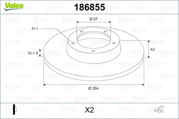 Arka Fren Aynası Astra H L67 04>14 Combo C 01>11 Meriva A 03>10 264x10x4dl Dolu