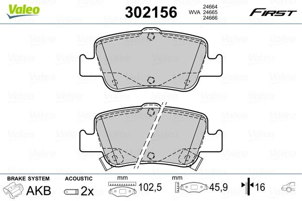 Arka Fren Balata Toyota Auris. Corolla 1.33l 1.6l 1nr-Fe 1zr-Fae Nre180 Zre181 Zre185 12-1.4l 1nd-Ftv D-4d Nde150 Nde180 07 -