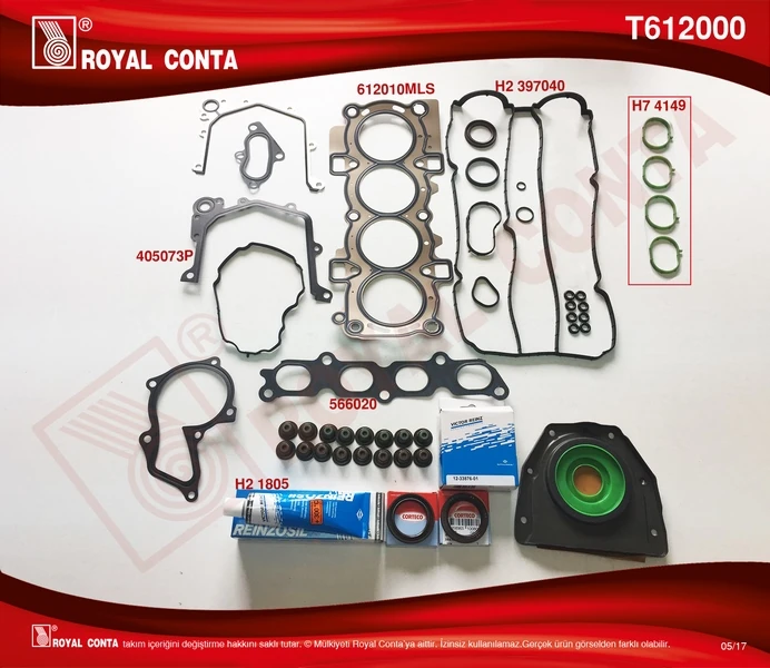 Motor Takım Conta Reinz Keçeli̇ S Lasti̇kli̇ Fiesta Vi 1.4 16v 97hp 10/08 >