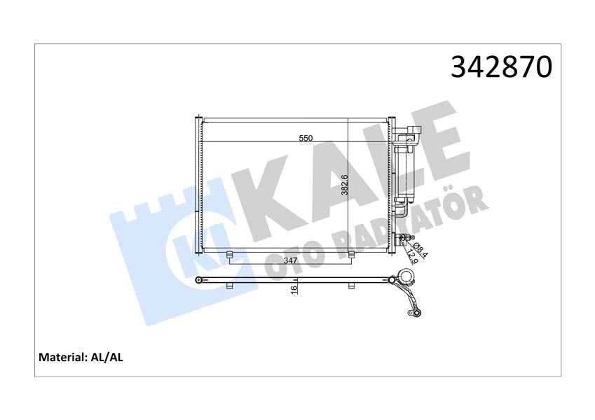 Kli̇ma Radyatörü Ford Fi̇esta 08> 1.4 Tdci̇ 70 Ps