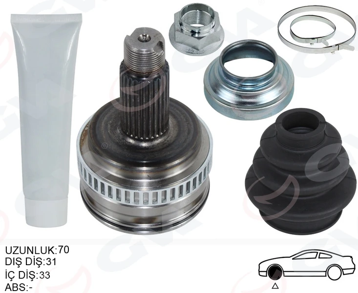 Aks Kafasi Dış Sağ/sol BMW E81 E87 E90 E92 E93 119mm