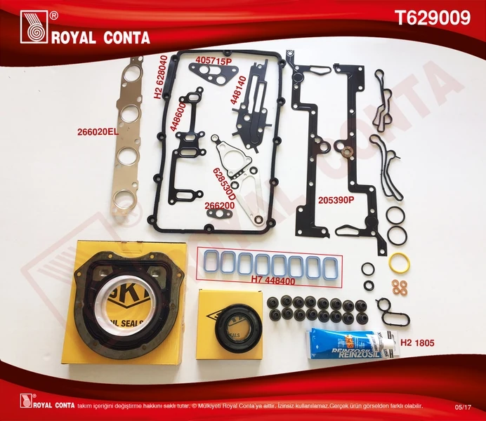 Motor Takım Conta Skt Keç. Subp.lasti̇k Skc Si̇z Transit V348 11 14 V363 14 Ranger 12 2.2tdci 155ps Euro5 A.ceker