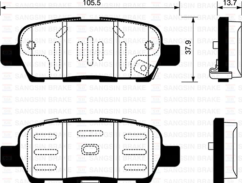 Arka Fren Balata Nissan Qashqai 1.6l 2.0l Hr16 Hr20 J10 06-10 / Juke 1.5l Dci F15 10-> 1.6l Hr16de F15 10-> / Murano 3.5l Z51 Dci 08-> / X-Trail 2.0l M9r Mr20de T31 07-13