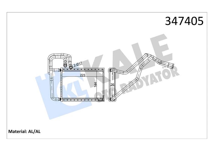 Kalori̇fer Radyatörü Kia Cerato 1.5l D4fa Crdi̇ 05-06 1.6l G4ed Benzinli 04-09 2.0l D4ea Dizel 04-06-Alemi̇nyum