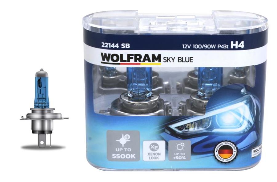 Ampul 12v H4 100/90 P43t Sky Blue Beyaz Işik