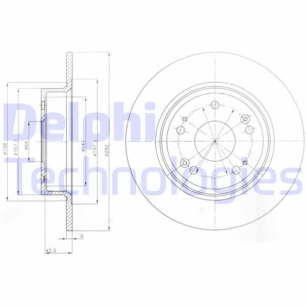 Arka Fren Di̇ski̇ Dolu Ti̇p Honda Accord 2.0l R20a3 Cu1 Kasa 08-15 282 Çap X 5 Bijon-Takım Disk Fiyatıdır