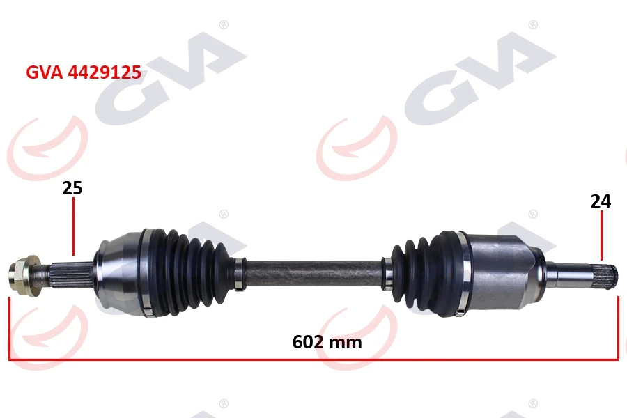 Aks Komple Sol Bipper-Nemo 1.3 Hdi 10> Fiorino 1.3 Mjtd Euro5 Mot. 13> İç Aks Kafali 602mm