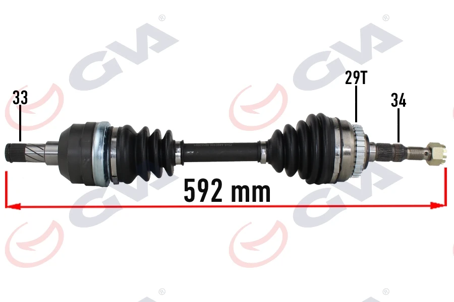 Komple Aks Sol Opel Vectra A 1.8-2.0 88-95-Astra F 92-98-Calibra A 89-97 ABS Li̇ 29di̇ş 592mm