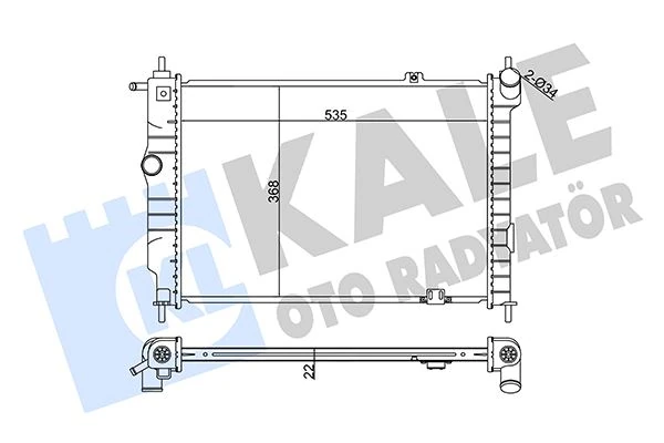 Su Radyatörü Opel Astra F 1.4 1.6 1.8 16v 2.0 Gsi 91 Mt Brazing 535x368x22 52455053