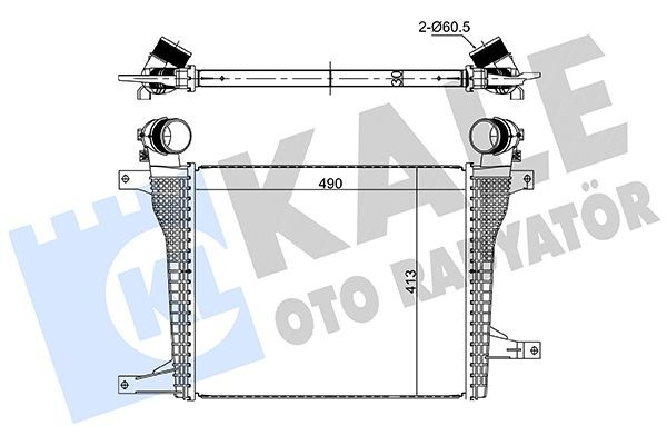 Turbo Radyatörü Opel Antara A 2.0-2.2 Cdti 10-Chevrolet Captiva 2.0d-2.2d 4wd 11 Brazing 49 0x413x30