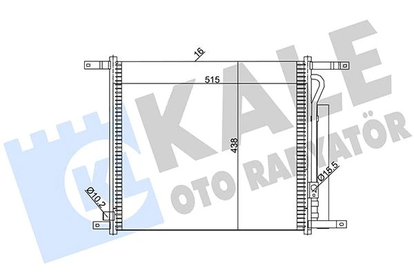 Kli̇ma Radyatörü Kondenser Chevrolet Aveo Al/al 515x428x16