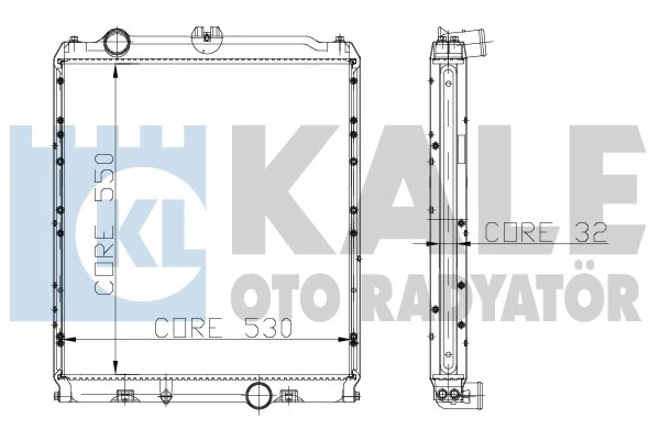 Su Radyatörü Brazing Versi̇yonu Kl362660 Mitsubishi Canter 7.5t 2 Sira Cu Pl Sistem