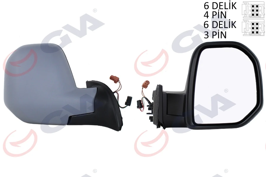 Dış Di̇ki̇z Aynası Sağ Berlingo-Partner 08> Elektri̇kli̇ Isitmali Sensörlü Astarli Konveks Vm-6118ehpsr