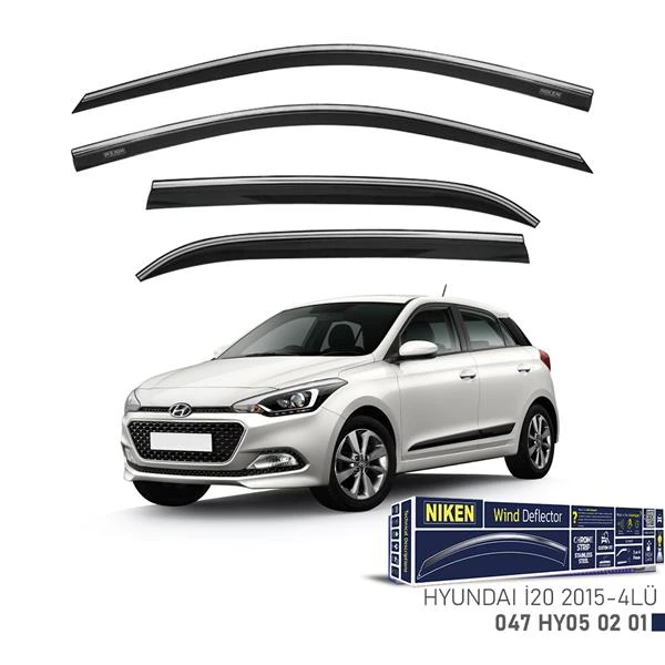 Kromlu Cam Rüzgarliği Hyundai I20 2015-4lü