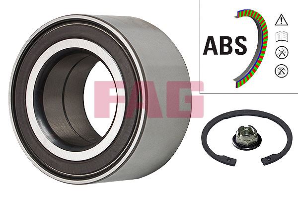 Ön Teker Rulmanı Fiesta V 01 Focus 98 04 Fusion 02 12 Courier 14 Ka III 16 Ecosport 13 Mazda 2 07 15 Kit ABS Li 38.993x72x37 Bah-0106dx