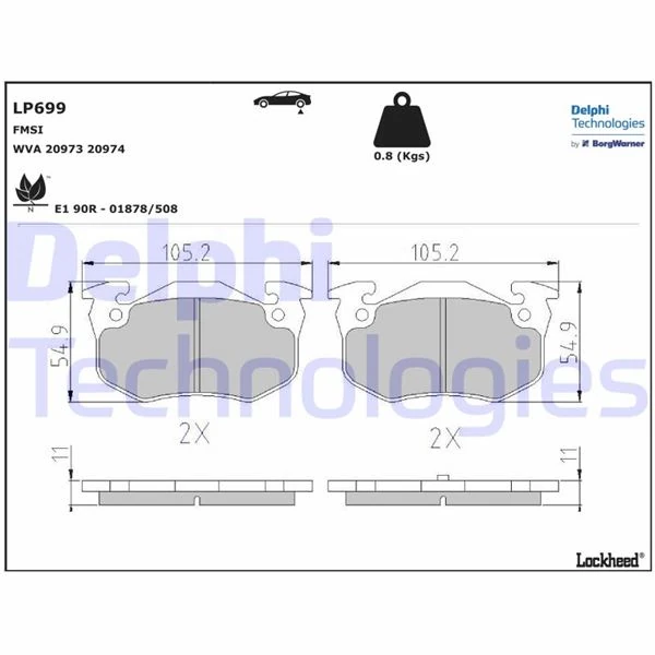 Arka Balata R9-R19-P106 96 P206 00 P306 97-01 Megane I-Clio I-II-Saxo 96 Xsara 97