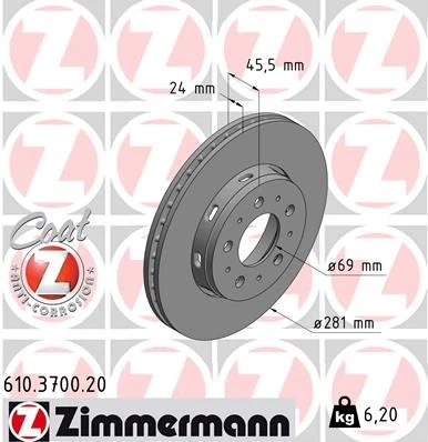 Ön Fren Aynası Adet Carisma 95/6.06 Volvo S40 1.6 1.8 1.9 2.0 T 95/04 V40 95-04 281x24x4dl