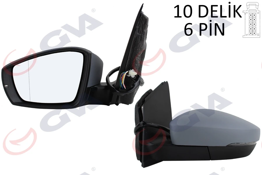 Dış Di̇ki̇z Aynası Sol Polo 09> Elektri̇kli̇ Isitmali Astarli Asferi̇k 6 Fi̇ş Vm-388nehpal