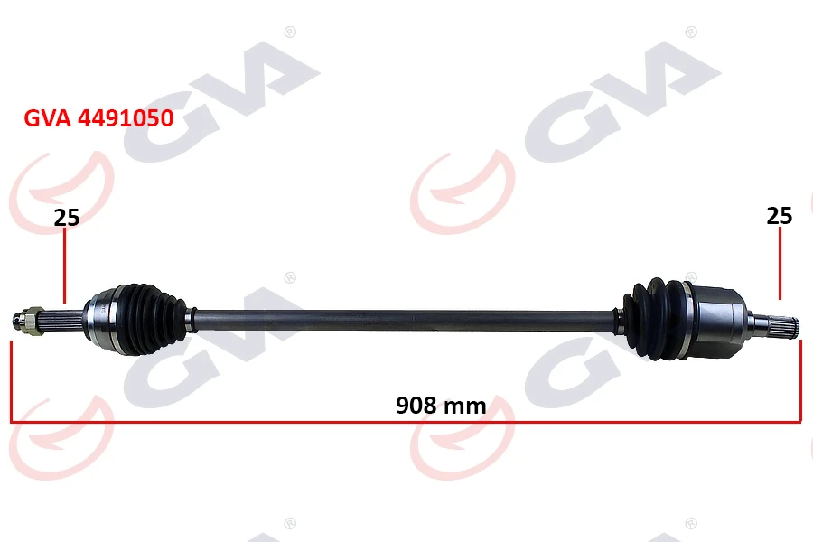 Komple Aks Sağ Accent Admire 1.3-1.5d 03-06 ABS Li̇ 29di̇ş 908mm