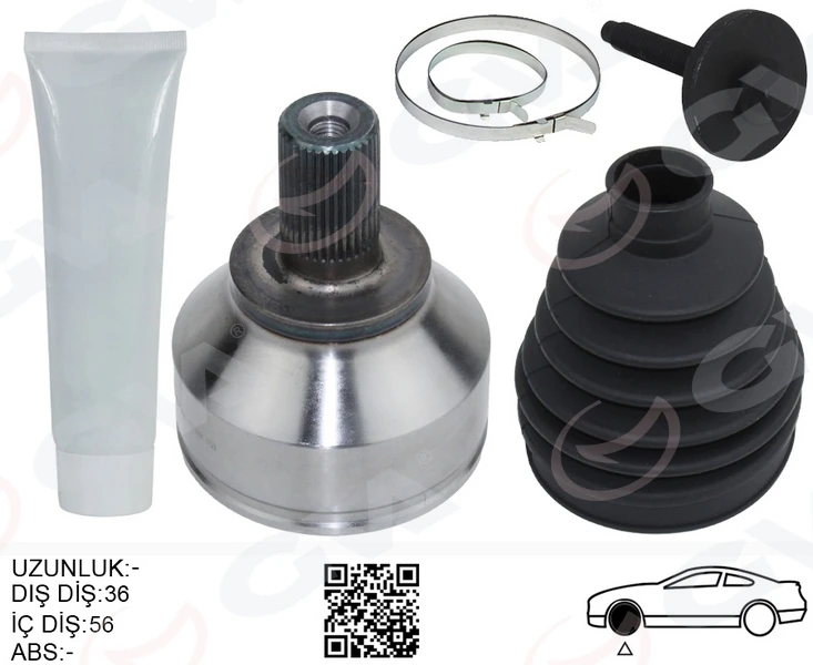 Ön Aks Kafasi Dış Sağ-Sol Focus II 03>11 C Max 2.0tdci 03>10 Volvo S40 II 07>10 V50 07>10 T5