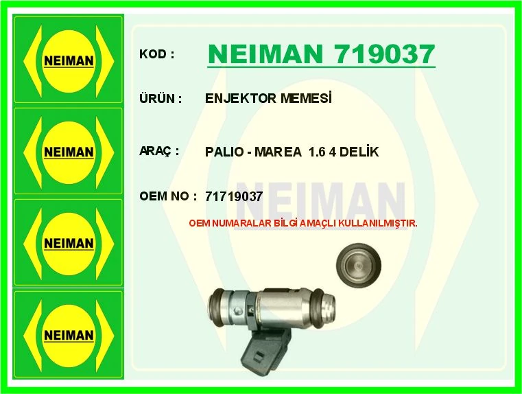 Enjektor Memesi̇ Palio-Marea 1.6 4 Deli̇k