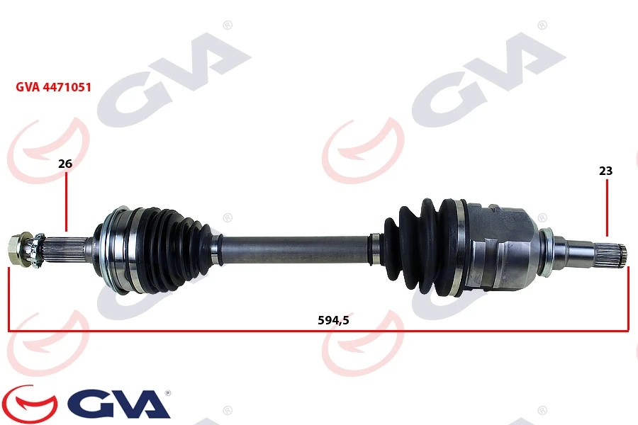 Komple Aks Sol Toyota Corolla 1.6l 4a-Fe Ae101 Ae111 92-00 / 1.3l 2e Ee100 Ee111 94-00 ABS Si̇z Araçlar İçi̇n 26x23 Komple Boy 599.5mm